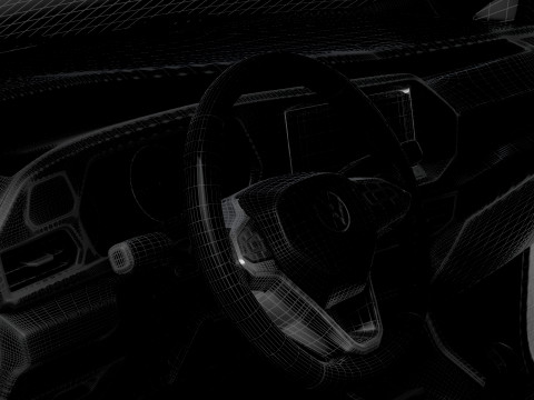 VW Caddy Cargo SWB Valve HQ Interior 2025 3D Model