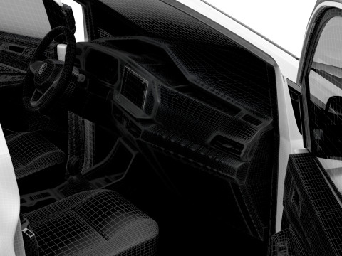 VW Caddy Cargo SWB Valve HQ Interior 2025 3D Model