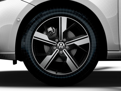 VW Caddy Cargo SWB Valve HQ Interior 2025 3D Model