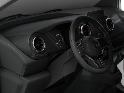 Mercedes Benz Citan LWB HQ Interior 2025 Modelo 3D