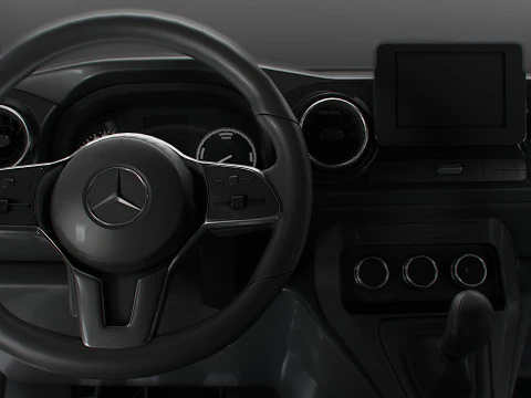 Mercedes Benz Citan LWB HQ Interior 2025 Modelo 3D