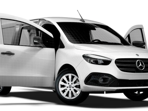 Mercedes Benz Citan LWB HQ Interior 2025 Modelo 3D