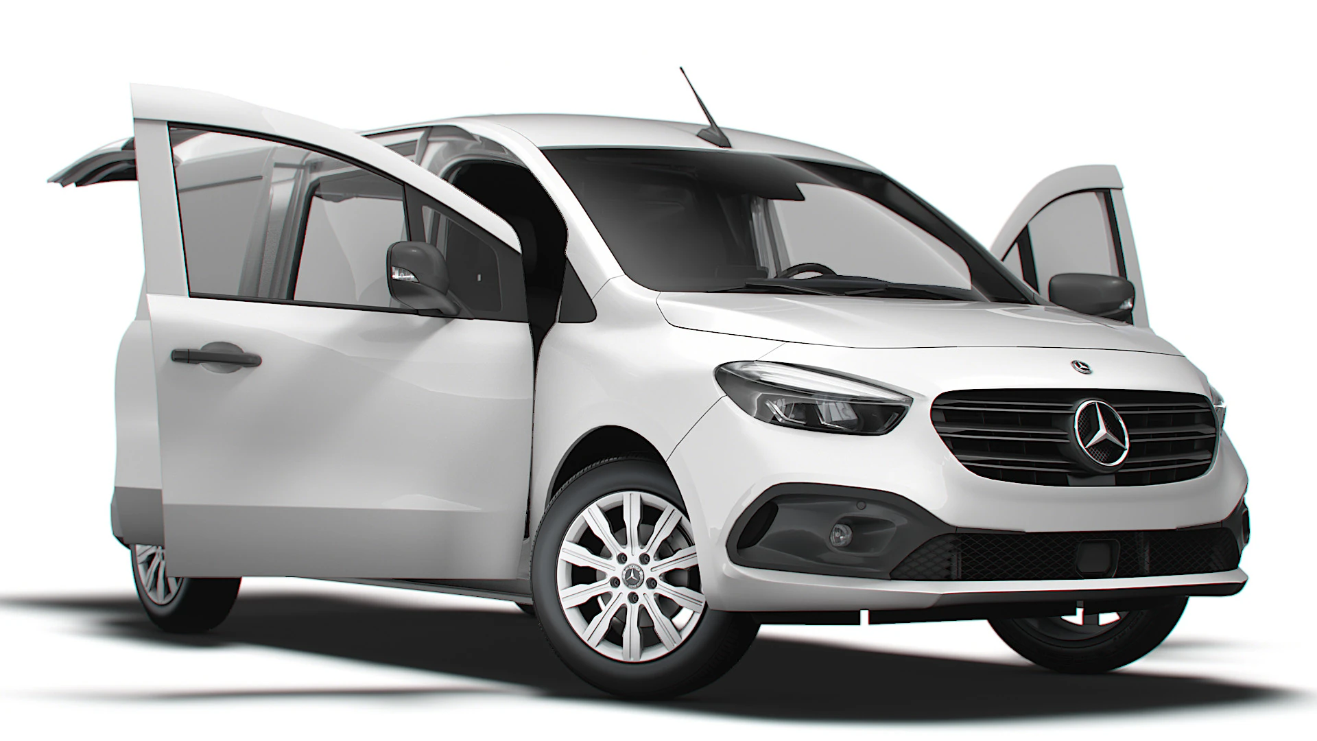 Mercedes Benz Citan LWB Tailgate HQ Interior 2025 3D Model .c4d .max .obj .3ds .fbx .stl .blend 
