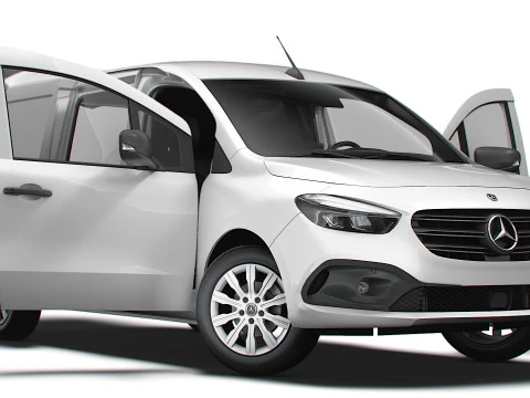 Mercedes Benz Citan LWB Задняя дверь HQ Интерьер 2025 3D Модель