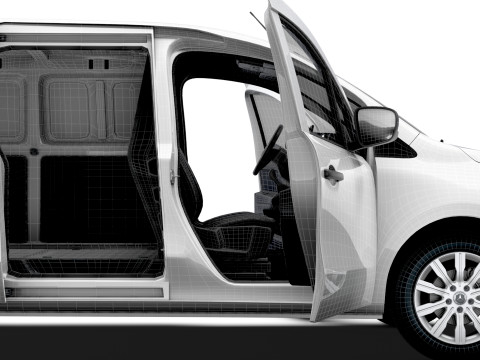 Mercedes Benz Citan LWB Tailgate HQ Interior 2025 3D Model