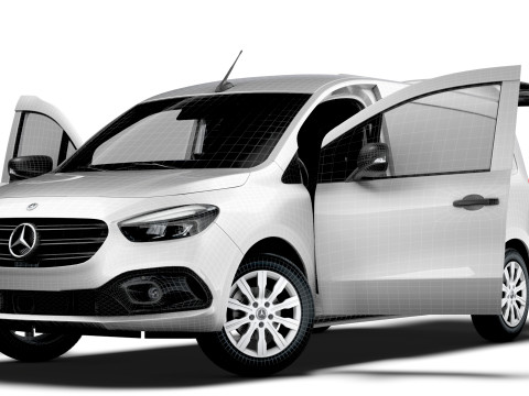 Mercedes Benz Citan LWB Tailgate HQ Interior 2025 3D Model