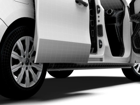 Mercedes Benz Citan LWB Tailgate HQ Interior 2025 3D Model