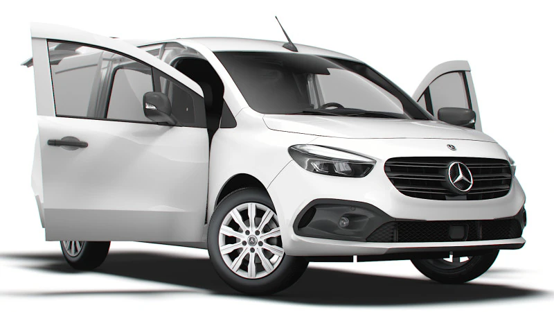 Mercedes Benz Citan SWB Tailgate HQ Interior 2025 3D Модель .c4d .max .obj .3ds .fbx .stl .blend 