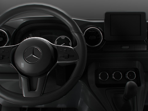 Mercedes Benz Citan SWB Tailgate HQ Interior 2025 3D Model