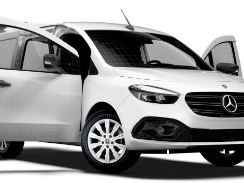 Mercedes Benz Citan SWB Tailgate HQ Interior 2025 3D Model