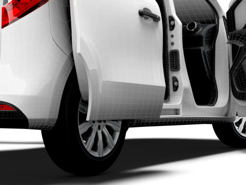 Mercedes Benz Citan SWB Tailgate HQ Interior 2025 3D Model