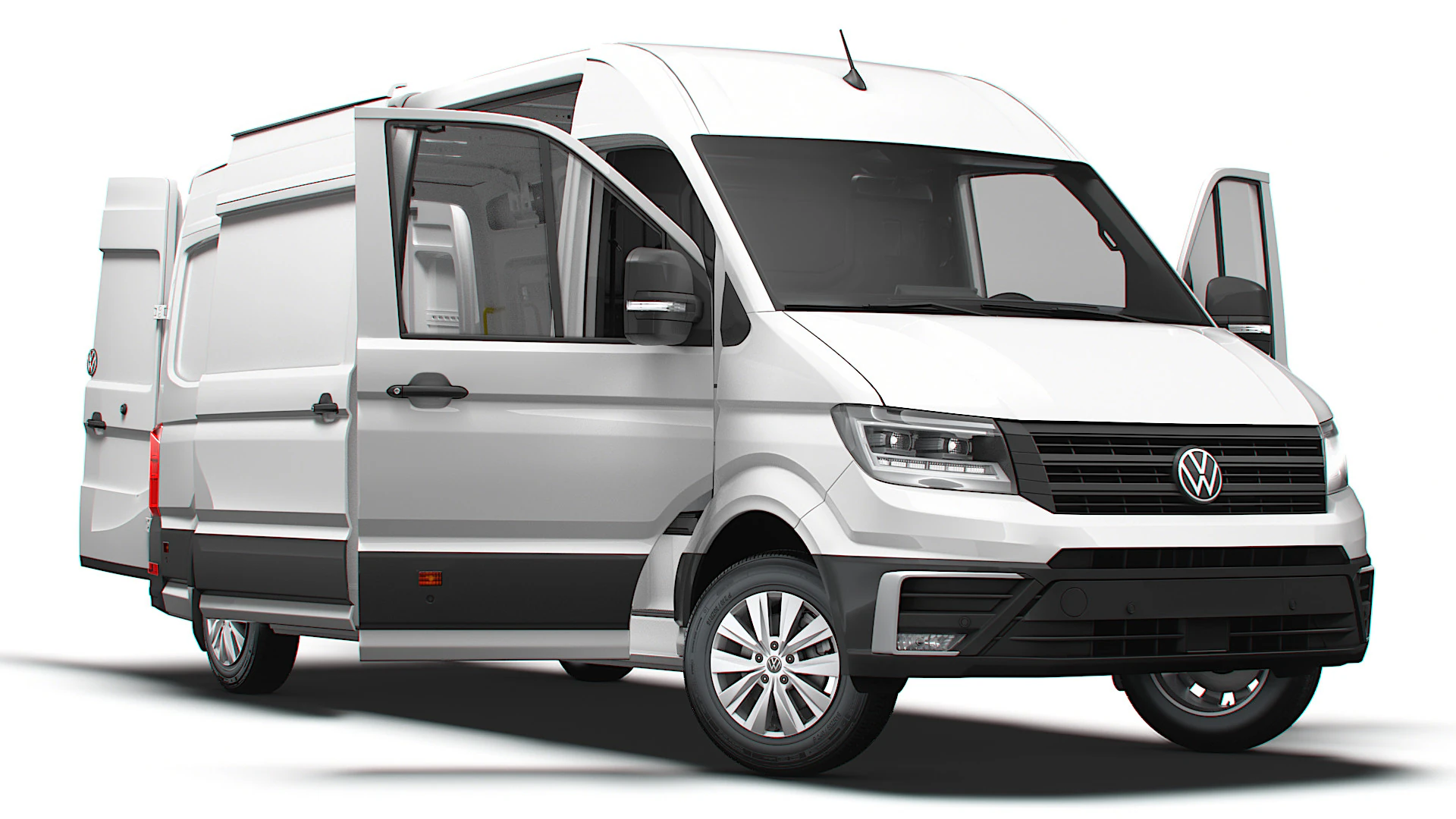 VW Crafter Van LWB HR HQInterior 2025 3D Model .c4d .max .obj .3ds .fbx .stl .blend 