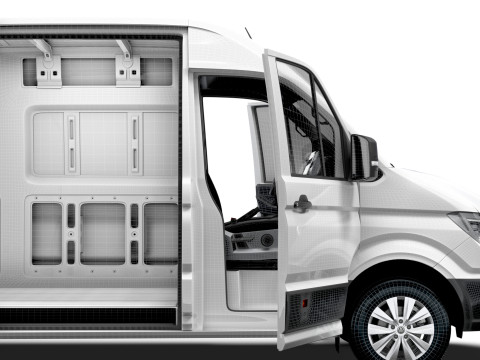 VW Crafter Van LWB HR HQInterior 2025 3D Модель