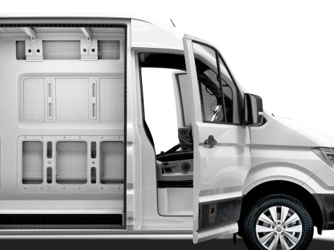 VW Crafter Van LWB HR HQInterior 2025 3D Model