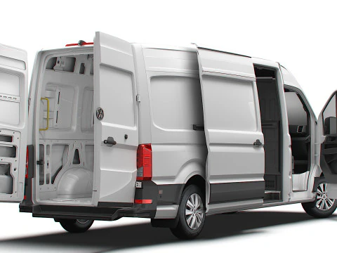 VW Crafter Van LWB HR HQInterior 2025 3D Model