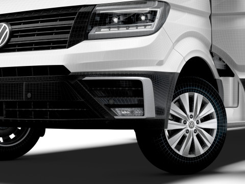 VW Crafter Van LWB HR HQInterior 2025 3D Модель