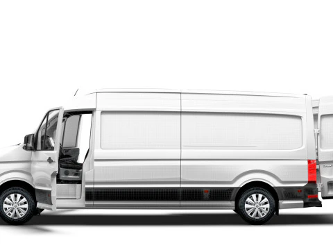 VW Crafter Van LWB HR HQInterior 2025 3D Model