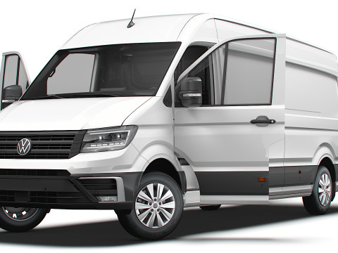VW Crafter Van LWB HR HQInterior 2025 3D Модель