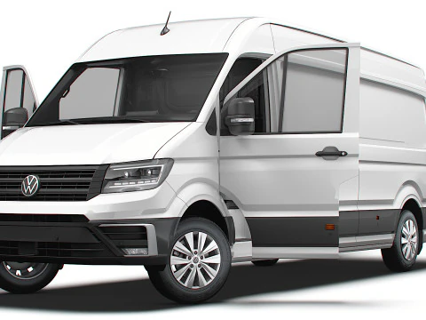 VW Crafter Van LWB HR HQInterior 2025 3D Model