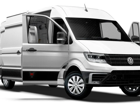 VW Crafter Van LWB HR HQInterior 2025 3D Model