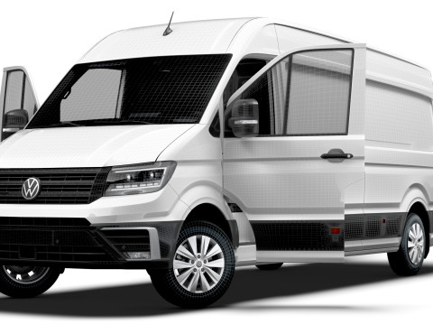 VW Crafter Van LWB HR HQInterior 2025 3D Модель