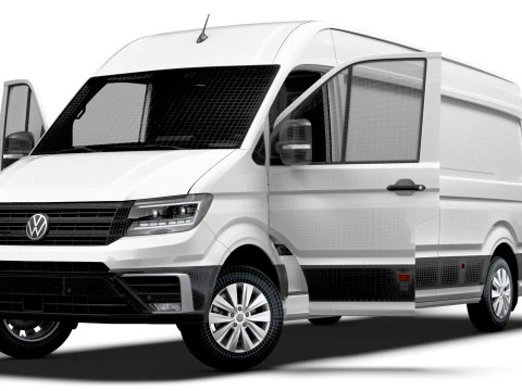 VW Crafter Van LWB HR HQInterior 2025 3D Model