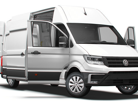 VW Crafter Van LWB SHR HQInterior 2025 3D-Modell