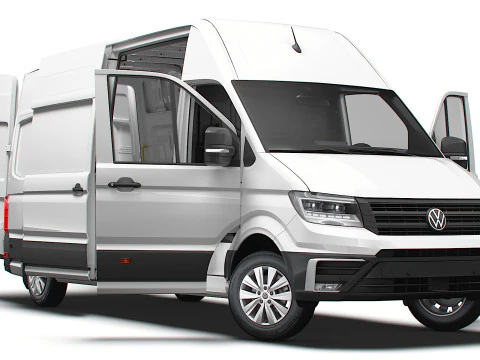 VW Crafter Van LWB SHR HQInterni 2025 Modello 3D