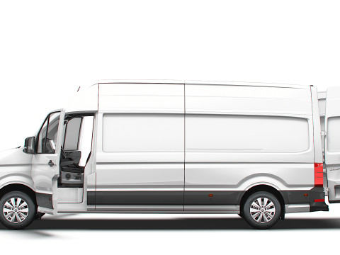 VW Crafter Van LWB SHR HQInterior 2025 3D Model