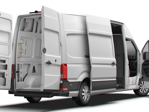 VW Crafter Van LWB SHR HQInterior 2025 3D Model