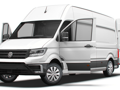 VW Crafter Van LWB SHR HQInterior 2025 3D Model