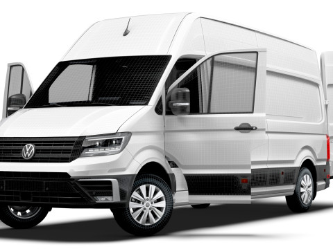 VW Crafter Van LWB SHR HQInterior 2025 3D Model