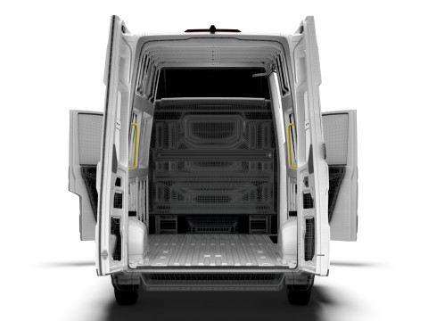VW Crafter Van LWB SHR HQInterior 2025 3D Model
