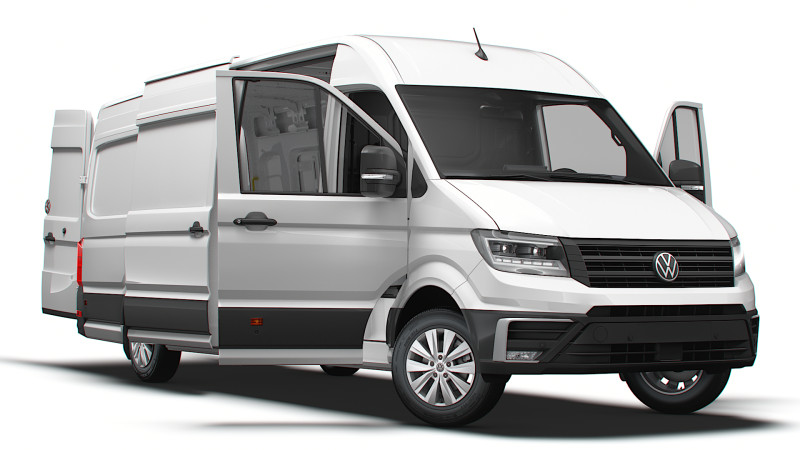 VW Crafter Van LWBM HR HQInterior 2025 3D Model .c4d .max .obj .3ds .fbx .stl .blend