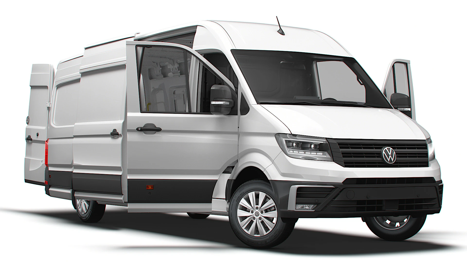 VW Crafter Van LWBM HR HQInterior 2025 3D Model .c4d .max .obj .3ds .fbx .stl .blend 