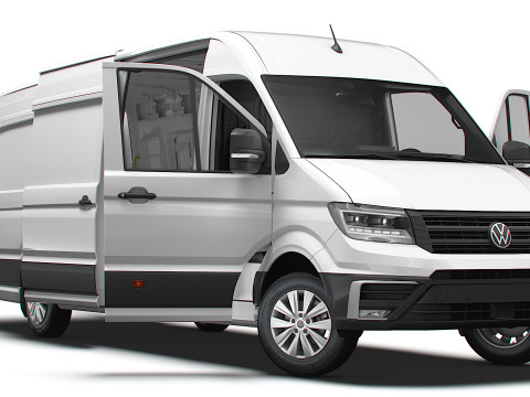 VW Crafter Van LWBM HR HQInterior 2025 3D-Modell