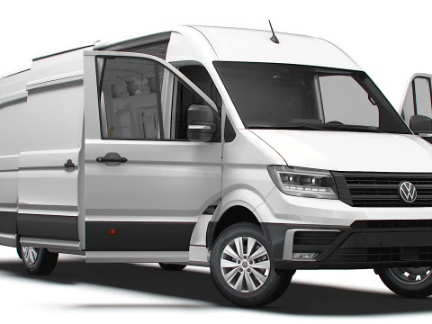 VW Crafter Van LWBM HR HQInterni 2025 Modello 3D