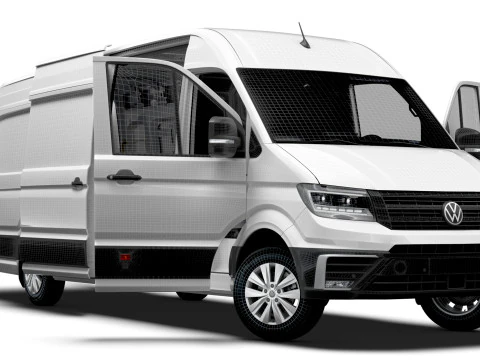 VW Crafter Van LWBM HR HQInterior 2025 3D Model
