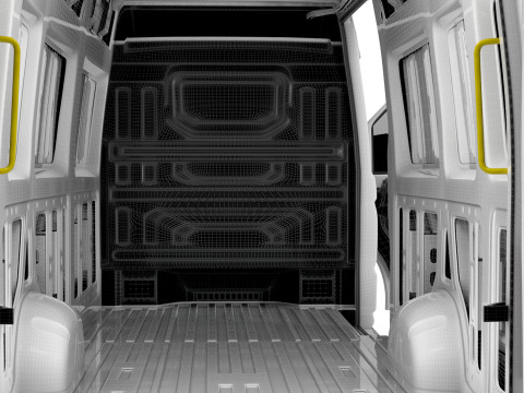 VW Crafter Van LWBM HR HQInterior 2025 3D Model