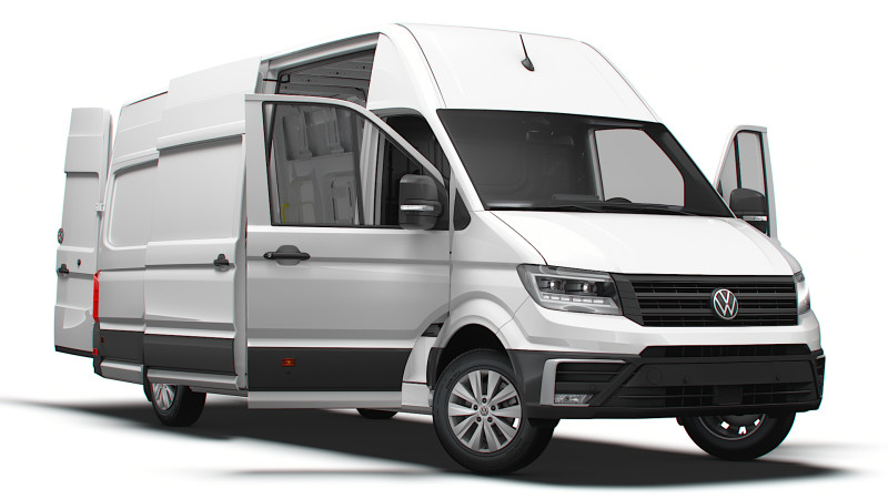 VW Crafter Van LWBM SHR HQInterior 2025 3D Model .c4d .max .obj .3ds .fbx .stl .blend 