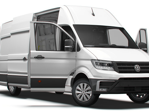 VW Crafter Van LWBM SHR HQInterior 2025 3D Модель