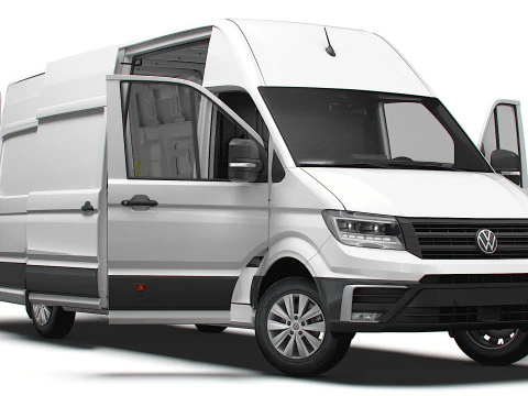 VW Crafter Van LWBM SHR HQInterni 2025 Modello 3D