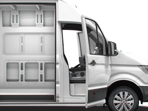 VW Crafter Van LWBM SHR HQInterior 2025 3D Model