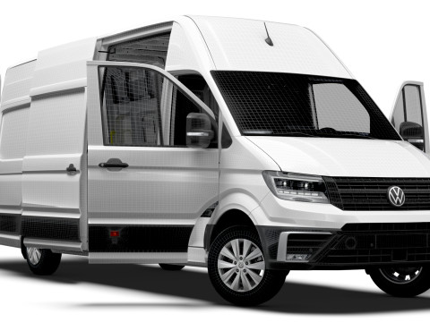 VW Crafter Van LWBM SHR HQInterior 2025 3D Model
