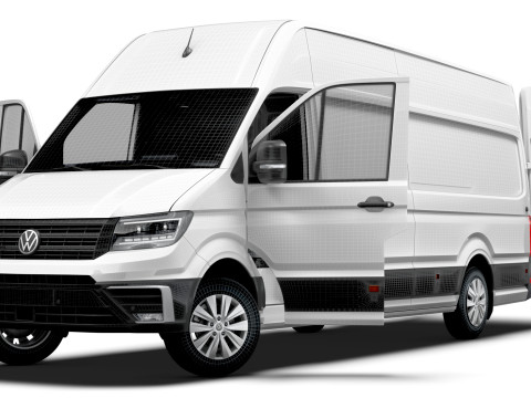 VW Crafter Van LWBM SHR HQInterior 2025 3D Model