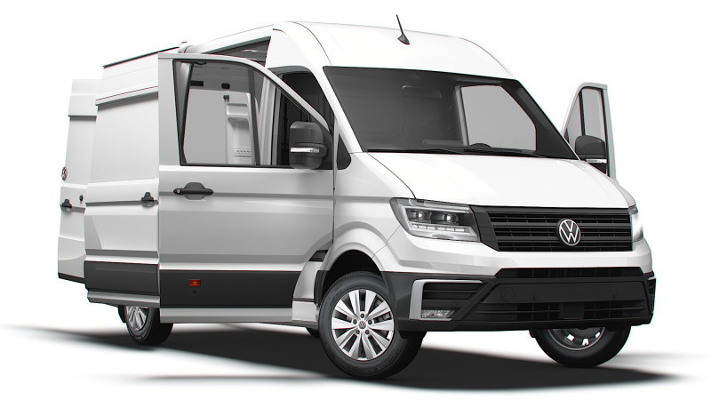VW Crafter Van MWB HR HQInterior 2025 3D मॉडल .c4d .max .obj .3ds .fbx .stl .blend