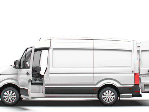 VW Crafter Van MWB HR HQInterior 2025 3D मॉडल