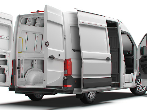 VW Crafter Van MWB HR HQInterior 2025 3D मॉडल