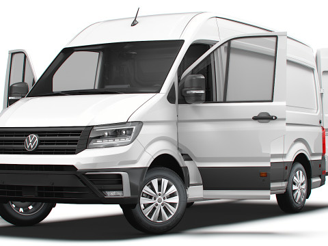 VW Crafter Van MWB HR HQInterior 2025 3D मॉडल