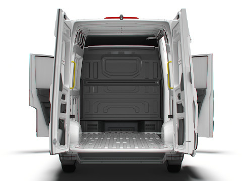 VW Crafter Van MWB HR HQInterior 2025 3D मॉडल